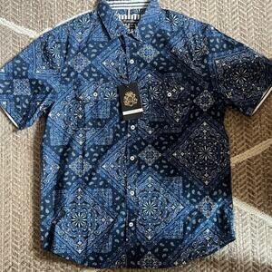 English laundry printed button down Sz M